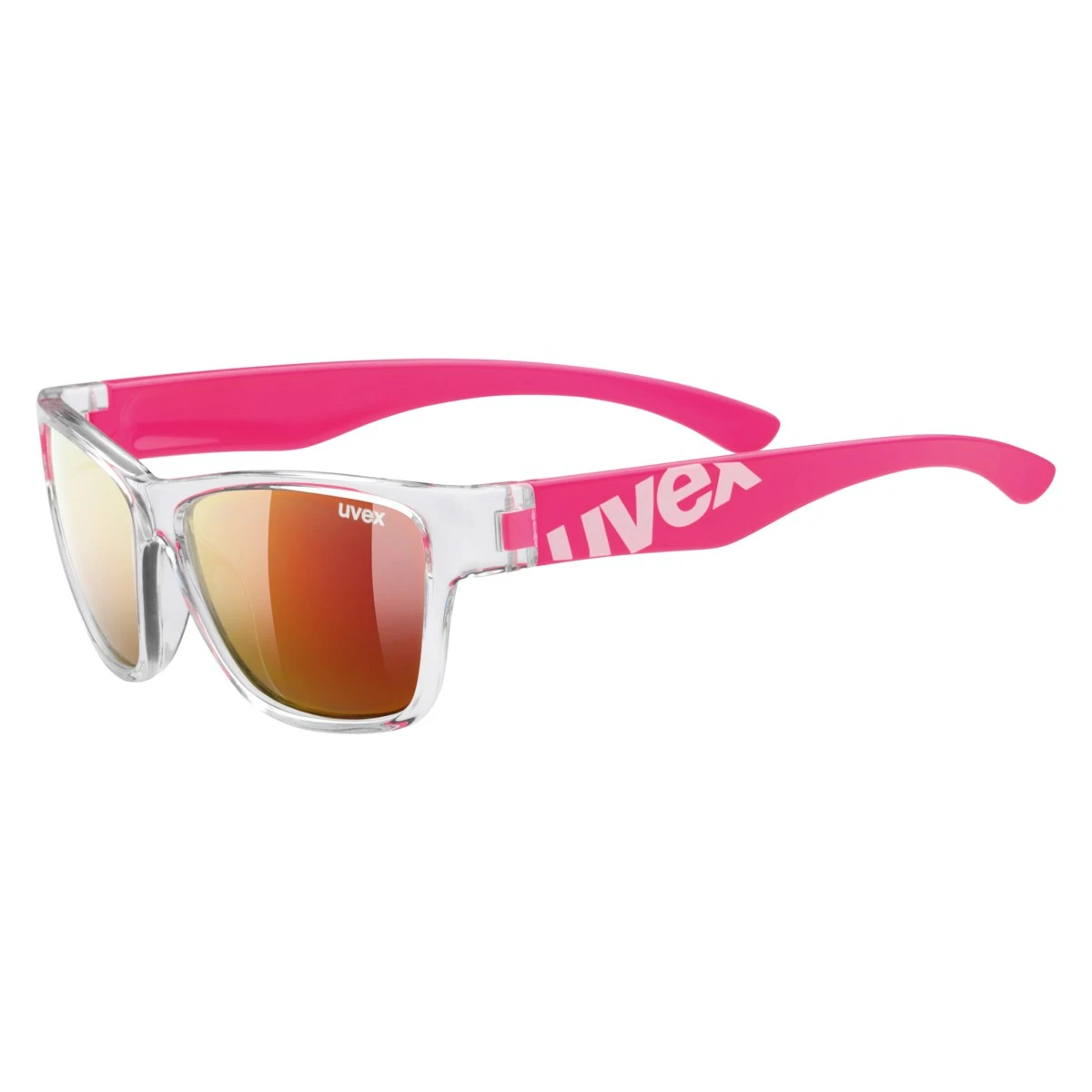 Uvex Sportstyle 508 Kids Glasses - Clear Pink/mirror Red