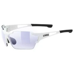 Uvex Sportstyle 803 Race Glasses - White/variomatic Litemirror Blue