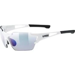Uvex Sportstyle 803 Small Race Glasses - White/variomatic Litemirror Blue