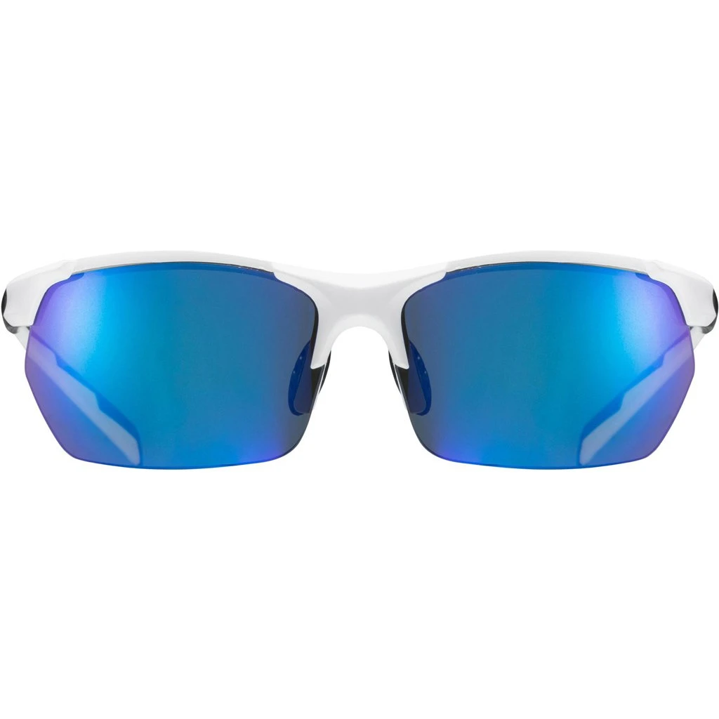 Uvex Sportstyle 114 Glasses - White-black Mat/mirror Blue + Litemirror Orange + Clear - Image 2