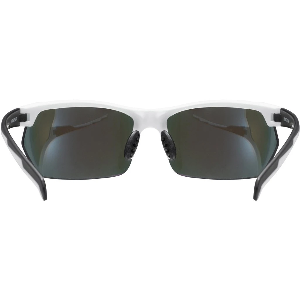 Uvex Sportstyle 114 Glasses - White-black Mat/mirror Blue + Litemirror Orange + Clear - Image 3