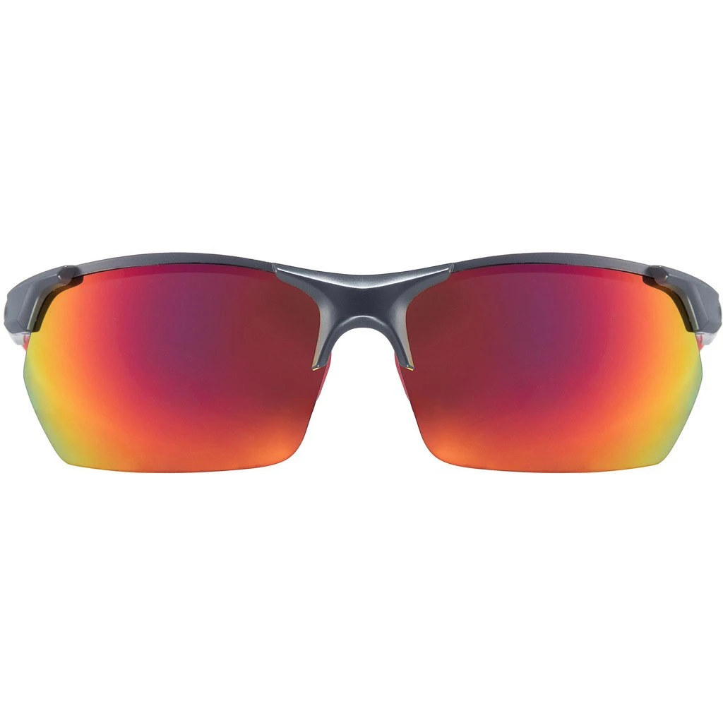 Uvex Sportstyle 114 Glasses - Grey Red/mirror Red + Litemirror Orange + Clear - Image 2