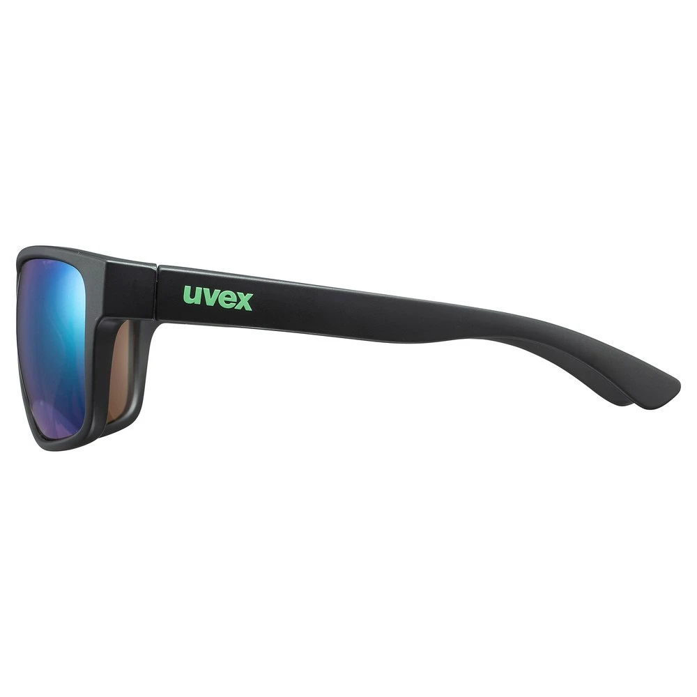 Uvex Lgl 36 CV Glasses - Black Mat - Daily Green Mirror - Image 5