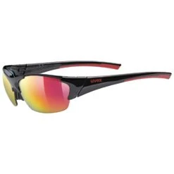 Uvex Blaze III Glasses - Black Red/mirror Red + Litemirror Orange + Clear
