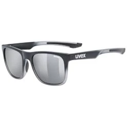 Uvex LGL 42 Glasses - Black Transparent/mirror Silver
