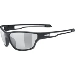 Uvex Sportstyle 806 V Glasses - Black Matt/variomatic Smoke