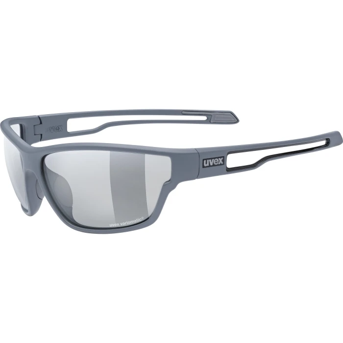 Uvex Sportstyle 806 V Glasses - Grey Mat/variomatic Smoke