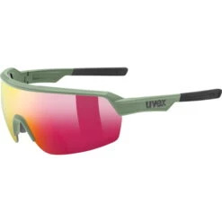Uvex Sportstyle 227 Glasses - Olive Mat/mirror Red