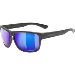 Uvex Lgl Ocean P Glasses - Black Mat - Mirror Blue