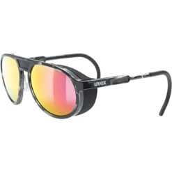 Uvex Mtn Classic P Glasses - Black Tortoise/polavision Mirror Pink