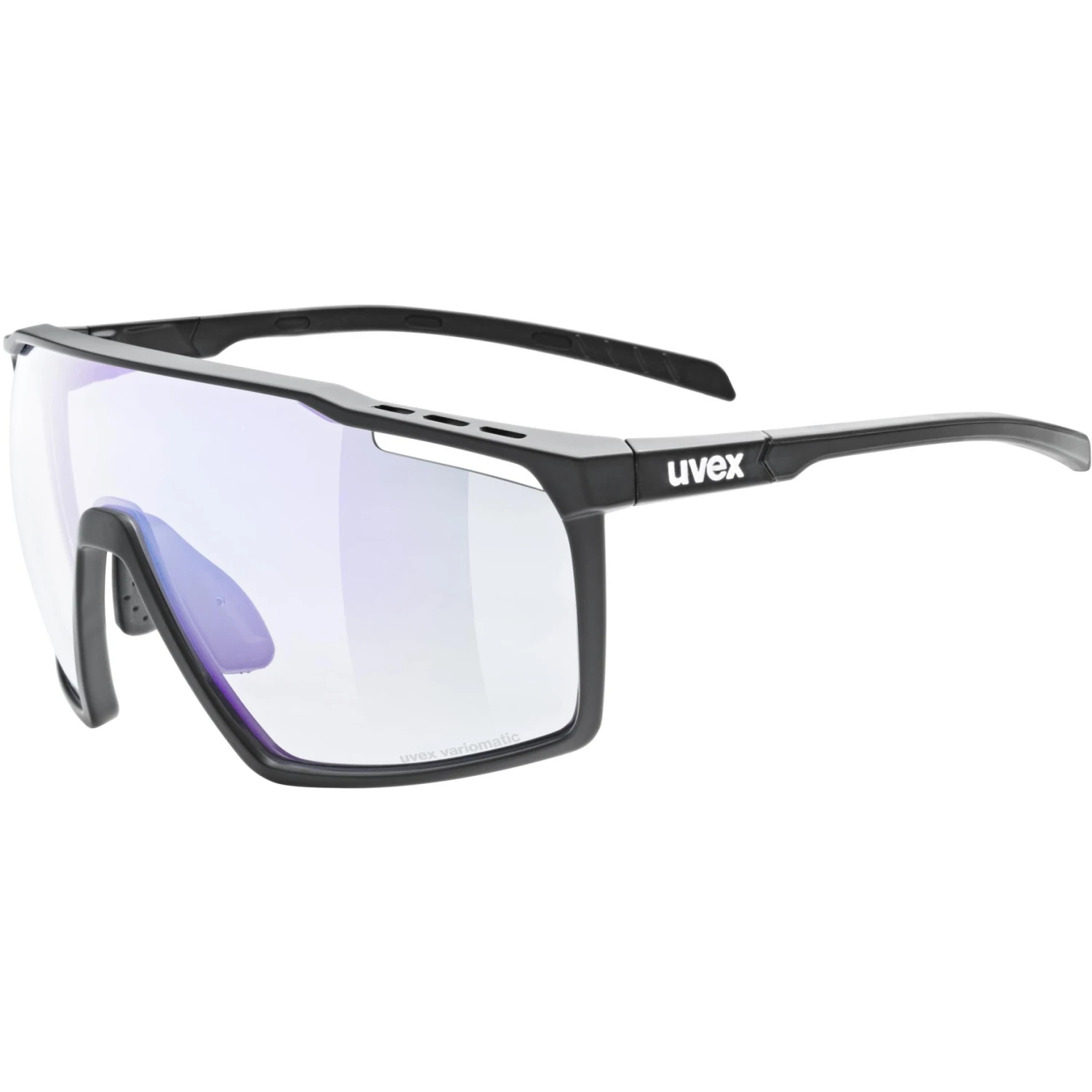Uvex Mtn Perform V Glasses - Black Matt/variomatic Litemirror Blue