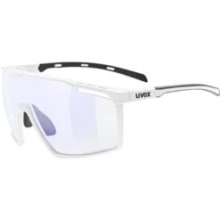 Uvex Mtn Perform V Glasses - White Matt/variomatic Litemirror Blue