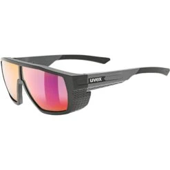Uvex Mtn Style P Glasses - Black Grey Matt/polavision Mirror Red