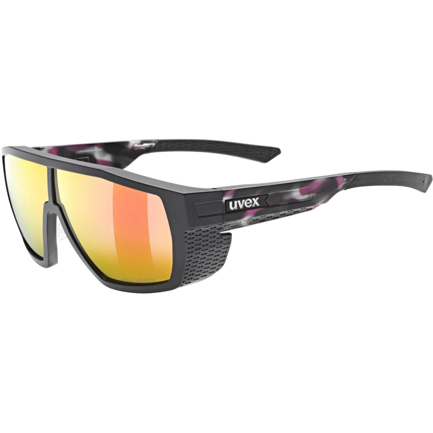 Uvex Mtn Style P Glasses - Black-pink Tortoise Matt/polavision Mirror Pink