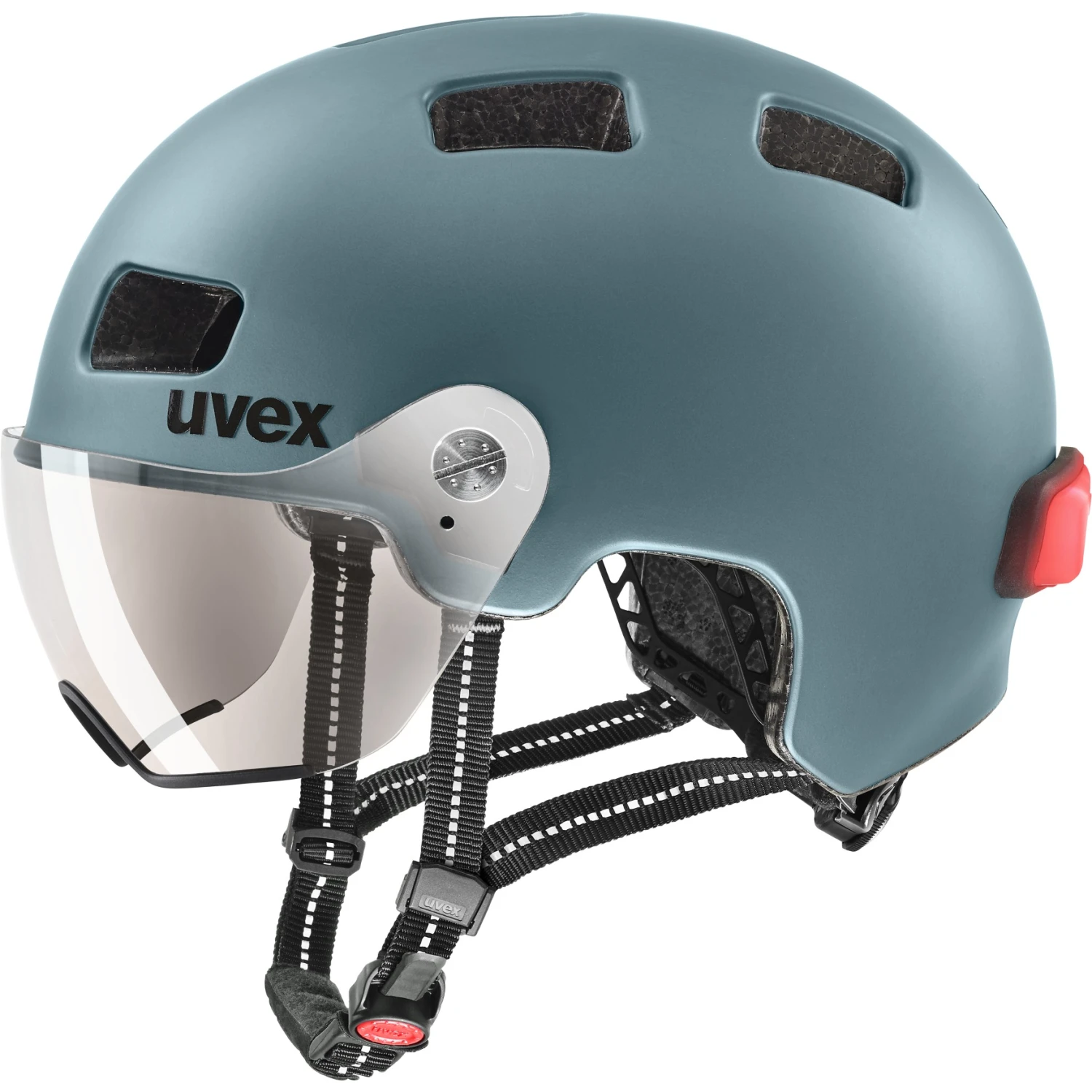 Uvex Rush Visor Helmet - Deep Turquoise Matt - Image 2
