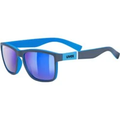 Uvex LGL 39 Glasses - Grey Matt Blue/mirror Blue