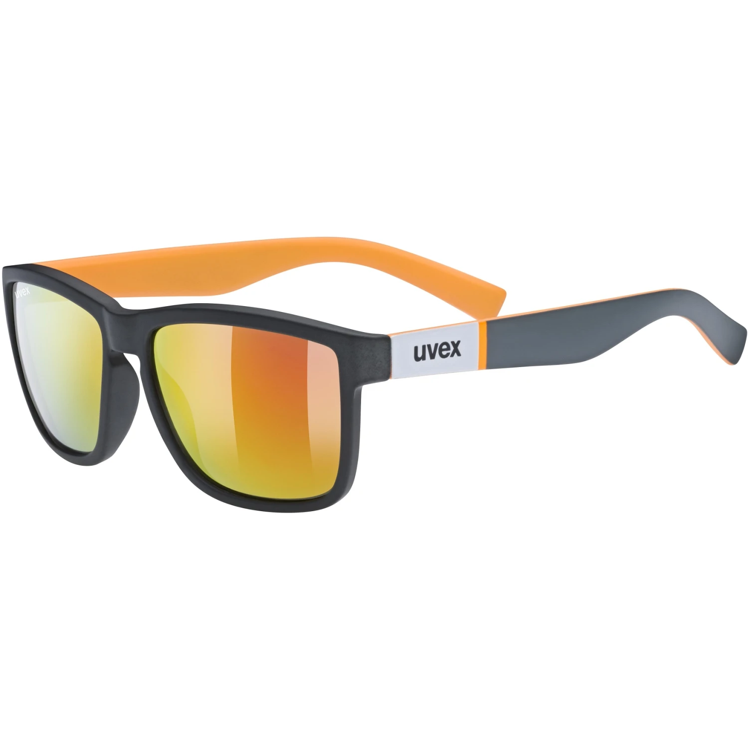 Uvex LGL 39 Glasses - Grey Mat Orange - Mirror Red