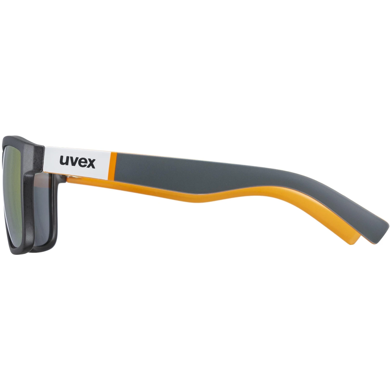 Uvex LGL 39 Glasses - Grey Mat Orange - Mirror Red - Image 3