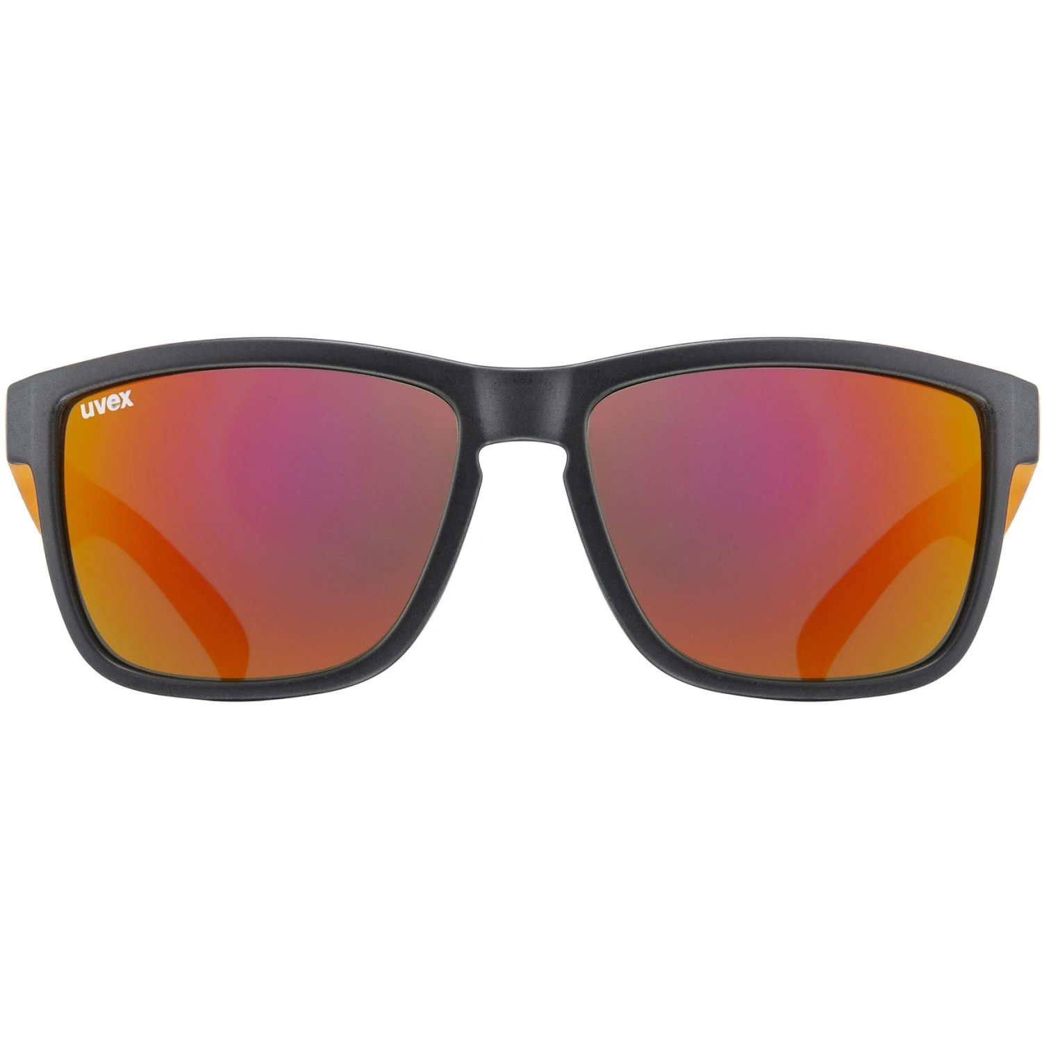 Uvex LGL 39 Glasses - Grey Mat Orange - Mirror Red - Image 2