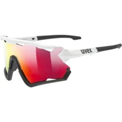 Uvex Sportstyle 228 Glasses - White Black Mat/mirror Red