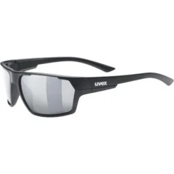 Uvex Sportstyle 233 P Glasses - Black Matt/polavision Litemirror Silver