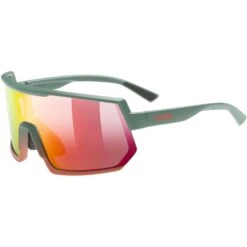 Uvex Sportstyle 235 Glasses - Moss Grapefruit Matt/mirror Red