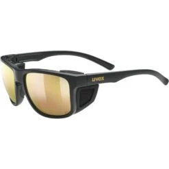 Uvex Sportstyle 312 Glasses - Black Matt Gold/mirror Gold