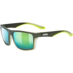 Uvex Lgl 50 CV Glasses - Olive Matt/colorvision Mirror Green