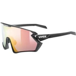 Uvex Sportstyle 231 2.0 V Glasses - Black Matt/variomatic Litemirror Red