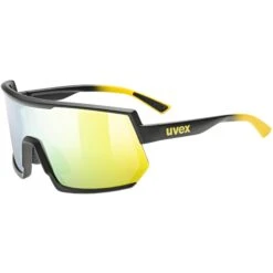 Uvex Sportstyle 235 Glasses - Sunbee-black Matt/supravision Mirror Yellow