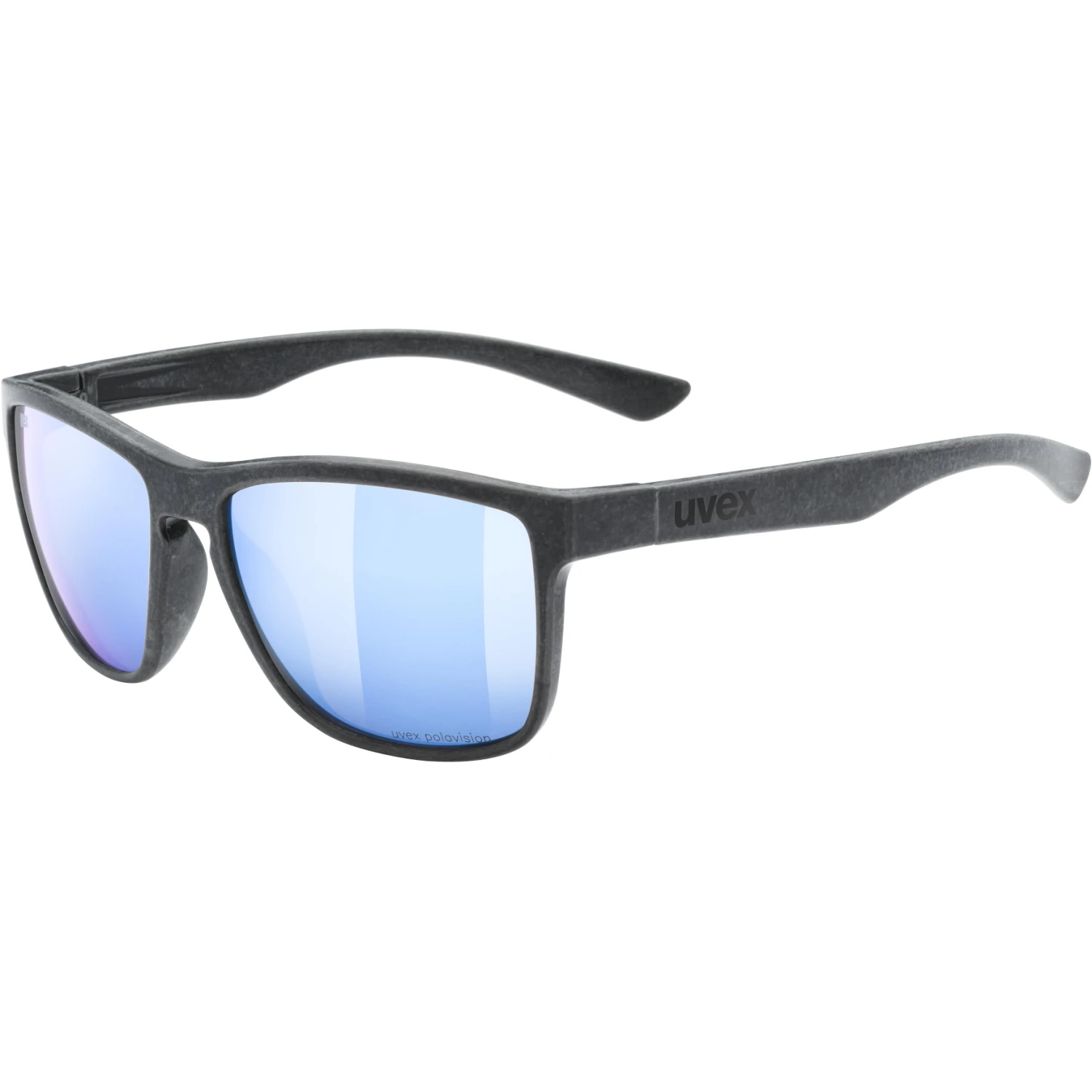 Uvex Lgl Ocean 2 P Glasses - Black Mat/polavision Mirror Blue
