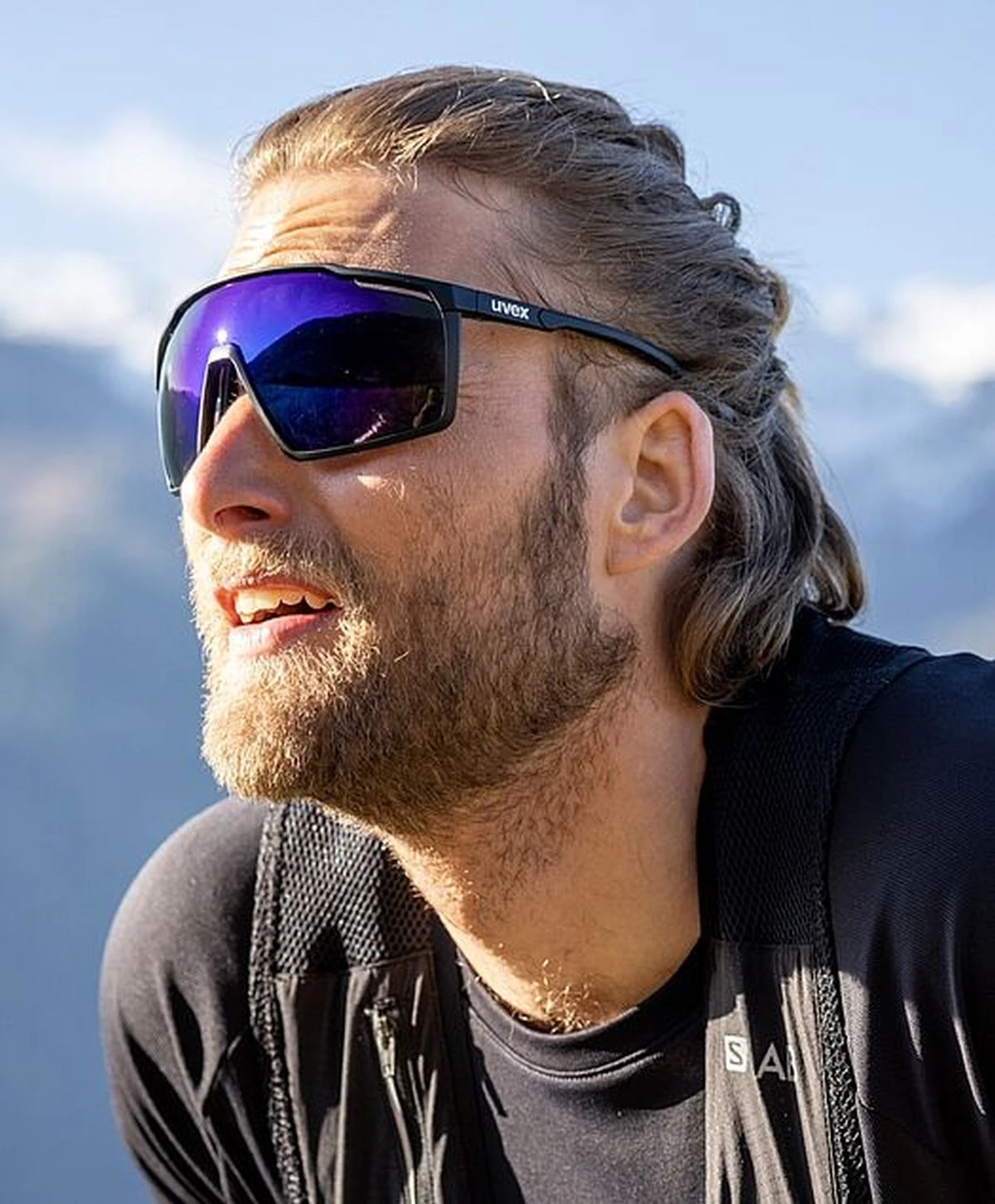 Uvex Mtn Perform V Glasses - Black Matt/variomatic Litemirror Blue - Image 7